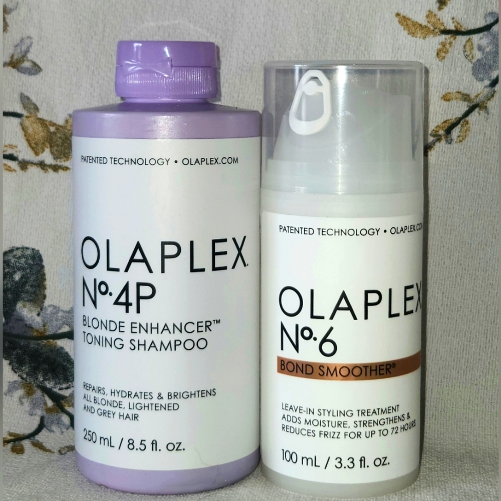 Olaplex: Nº.4P Blonde Toning Shampoo 250ml & Nº.6 Bond Smoother Treatment 100ml